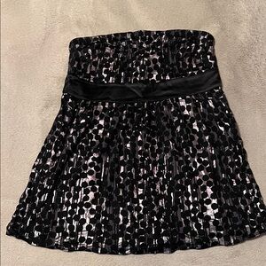 Express Black and Rose Gold strapless top